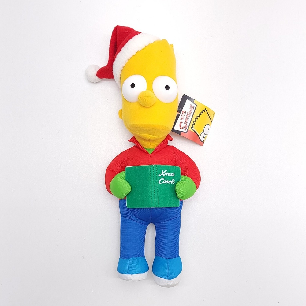 NWT Simpsons Bart Simpson Santa Plush 2006 NANCO 14" Doll Christmas Xmas‎ Carols
